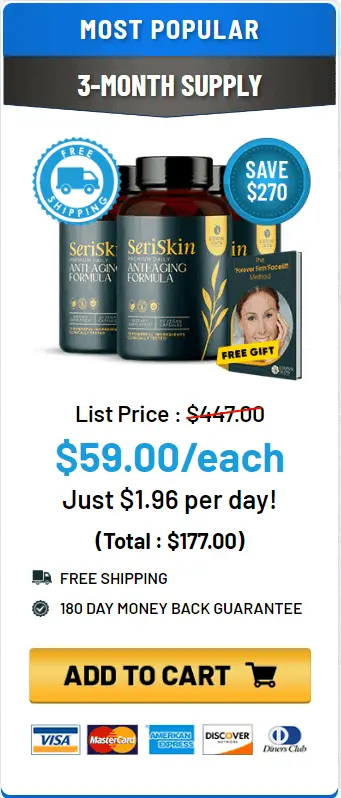 SeriSkin-3-bottles-price just $59/Bottle Only!