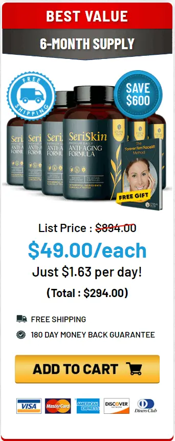 SeriSkin-6-bottles-price just $49/bottle Only!